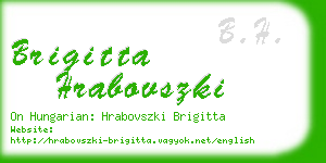 brigitta hrabovszki business card